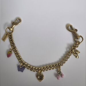 Coach Gold Bracelet with Colorful Charms
